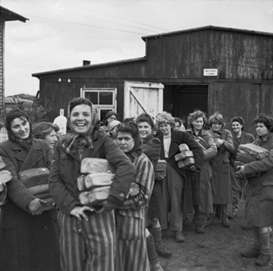 Survivantes du camp de concentration de Bergen-Belsen en avril 1945